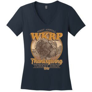 WKRP Turkey Drop 1978 Women's V-Neck T-Shirt