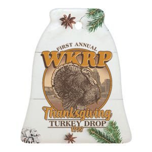 WKRP Turkey Drop 1978 Ceramic Bell Ornament