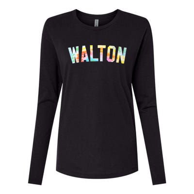 Walton Tie Dye Honored Walton 2024 Tiedye Warmups Womens Cotton Relaxed Long Sleeve T-Shirt