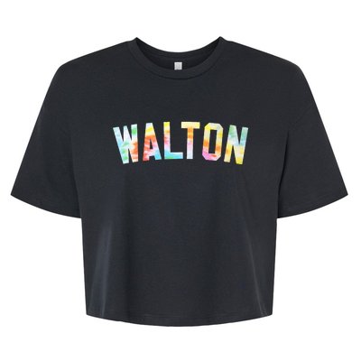 Walton Tie Dye Honored Walton 2024 Tiedye Warmups Bella+Canvas Jersey Crop Tee