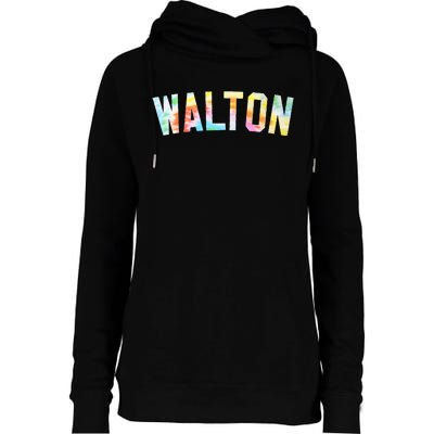 Walton Tie Dye Honored Walton 2024 Tiedye Warmups Womens Funnel Neck Pullover Hood