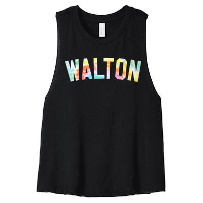 Walton Tie Dye Honored Walton 2024 Tiedye Warmups Women's Racerback Cropped Tank