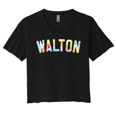 Walton Tie Dye Honored Walton 2024 Tiedye Warmups Women's Crop Top Tee