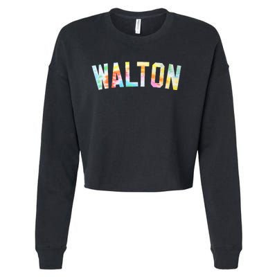 Walton Tie Dye Honored Walton 2024 Tiedye Warmups Cropped Pullover Crew