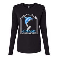 Winter The Dolphin Winter The Dolphin Womens Cotton Relaxed Long Sleeve T-Shirt