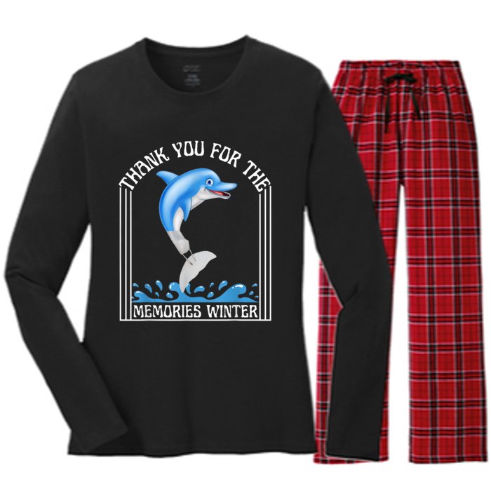 Winter The Dolphin Winter The Dolphin Women's Long Sleeve Flannel Pajama Set 