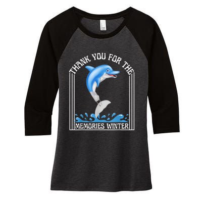 Winter The Dolphin Winter The Dolphin Women's Tri-Blend 3/4-Sleeve Raglan Shirt