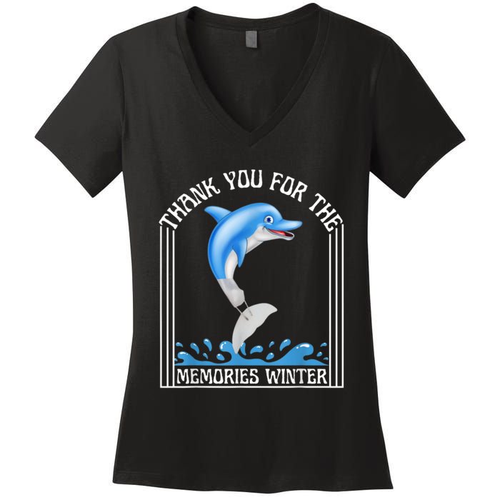 Winter The Dolphin Winter The Dolphin Women's V-Neck T-Shirt