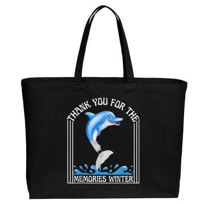 Winter The Dolphin Winter The Dolphin Cotton Canvas Jumbo Tote