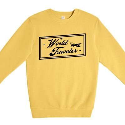 World Tourism Day Travel Makes You Richer Like This Traveler Gift Premium Crewneck Sweatshirt