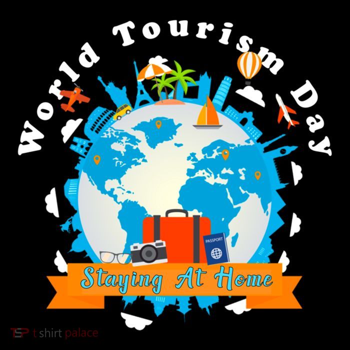 World Tourism Day Staying At Home Great Gift Flatbill Hat