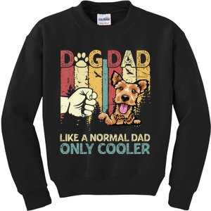 Welsh Terrier Dad Like A Normal Dad Only Cooler Retro Kids Sweatshirt