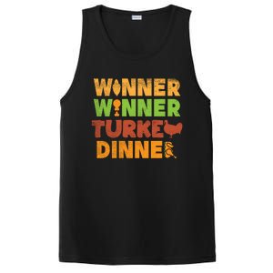 Winner Turkey Dinner Funny Thanksgiving Gamble Gambler Gift Great Gift PosiCharge Competitor Tank