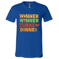 Winner Turkey Dinner Funny Thanksgiving Gamble Gambler Gift Great Gift V-Neck T-Shirt