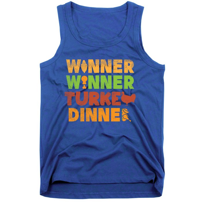 Winner Turkey Dinner Funny Thanksgiving Gamble Gambler Gift Great Gift Tank Top