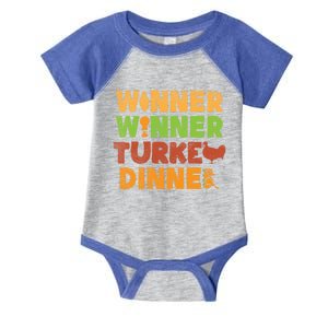 Winner Turkey Dinner Funny Thanksgiving Gamble Gambler Gift Great Gift Infant Baby Jersey Bodysuit