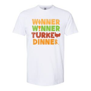 Winner Turkey Dinner Funny Thanksgiving Gamble Gambler Gift Great Gift Softstyle CVC T-Shirt