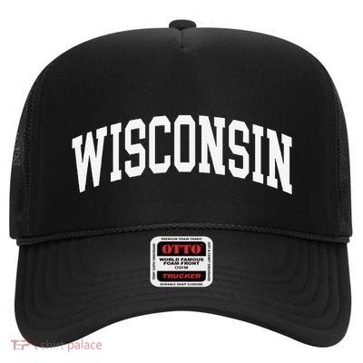 Wisconsin Throwback Design Classic High Crown Mesh Back Trucker Hat