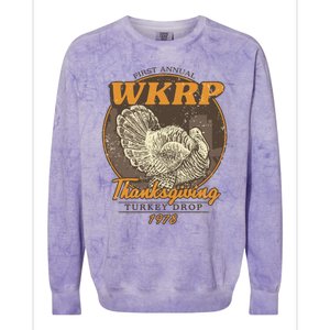 Wkrp Turkey Drop Colorblast Crewneck Sweatshirt