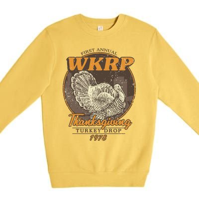 Wkrp Turkey Drop Premium Crewneck Sweatshirt