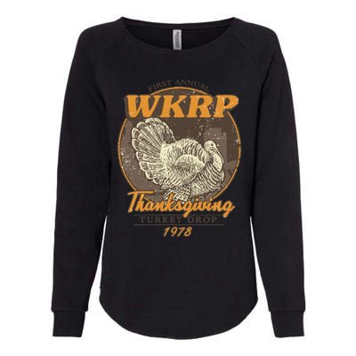 Wkrp Turkey Drop Womens California Wash Sweatshirt