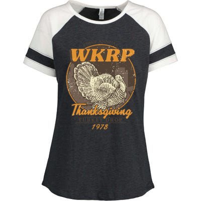 Wkrp Turkey Drop Enza Ladies Jersey Colorblock Tee