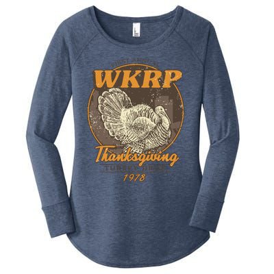 Wkrp Turkey Drop Women's Perfect Tri Tunic Long Sleeve Shirt