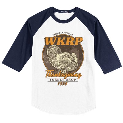 Wkrp Turkey Drop Baseball Sleeve Shirt