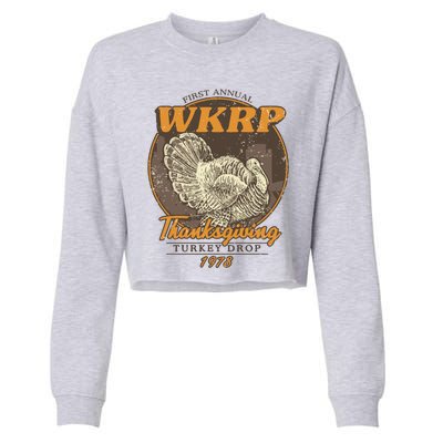 Wkrp Turkey Drop Cropped Pullover Crew