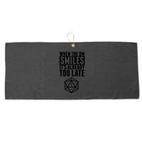 When The Dm Smiles.. It&X27;S Already Too Late Large Microfiber Waffle Golf Towel