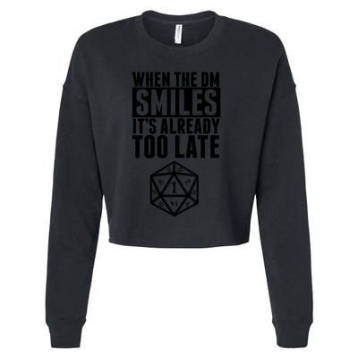 When The Dm Smiles.. It&X27;S Already Too Late Cropped Pullover Crew