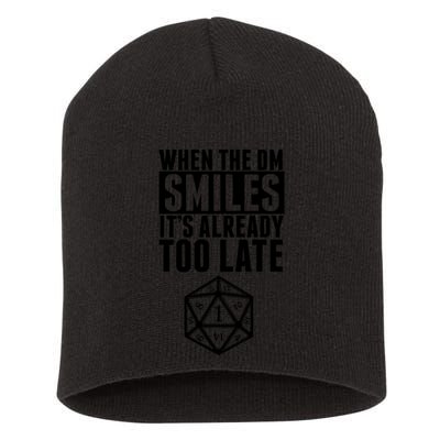 When The Dm Smiles.. It&X27;S Already Too Late Short Acrylic Beanie
