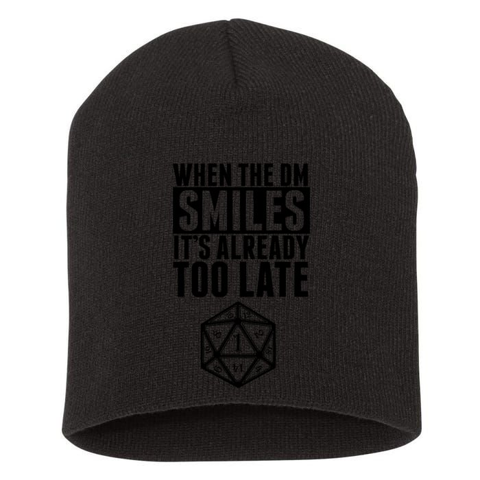 When The Dm Smiles.. It&X27;S Already Too Late Short Acrylic Beanie
