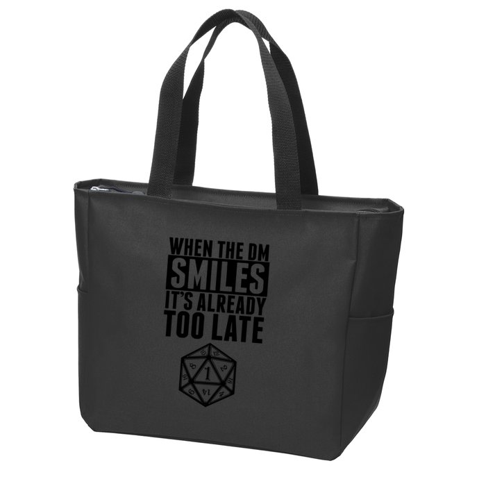When The Dm Smiles.. It&X27;S Already Too Late Zip Tote Bag
