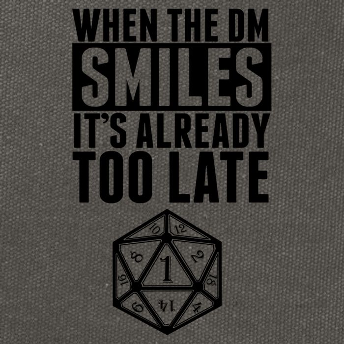When The Dm Smiles.. It&X27;S Already Too Late Cotton Canvas Backpack