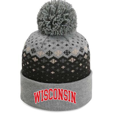 Wisconsin Throwback Design Classic The Baniff Cuffed Pom Beanie