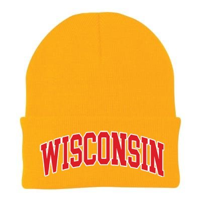 Wisconsin Throwback Design Classic Knit Cap Winter Beanie