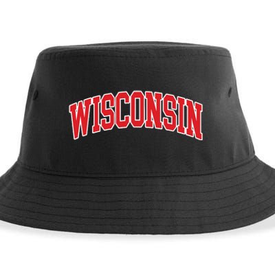 Wisconsin Throwback Design Classic Sustainable Bucket Hat