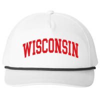 Wisconsin Throwback Design Classic Snapback Five-Panel Rope Hat