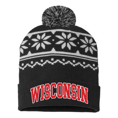 Wisconsin Throwback Design Classic USA-Made Snowflake Beanie