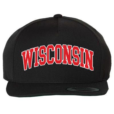 Wisconsin Throwback Design Classic Wool Snapback Cap