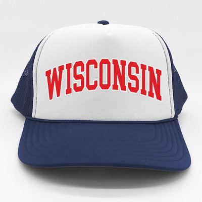 Wisconsin Throwback Design Classic Trucker Hat