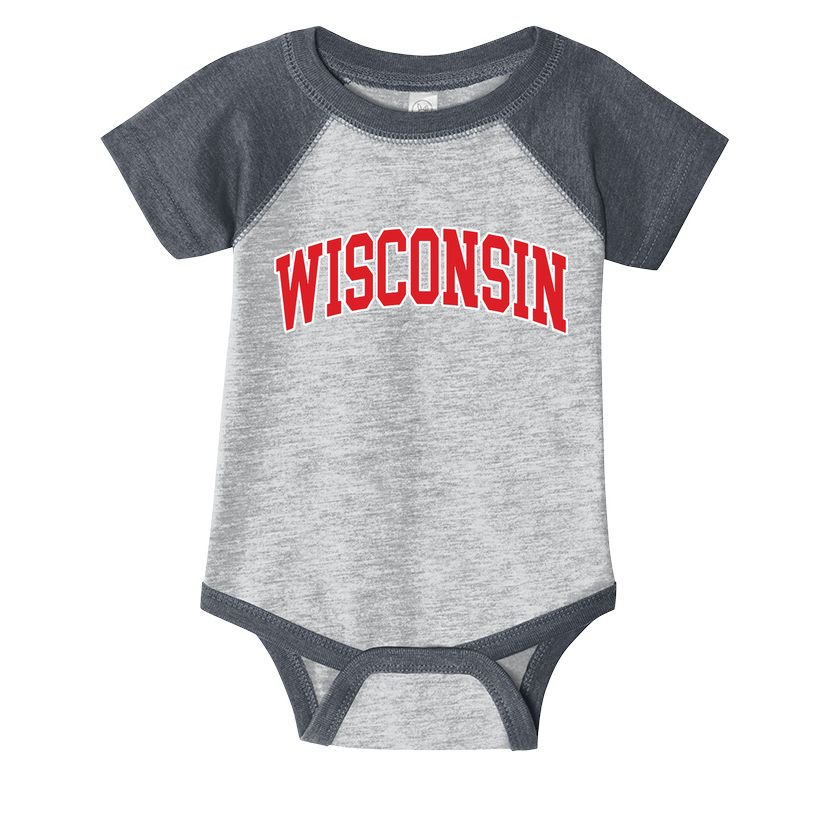 Wisconsin Throwback Design Classic Infant Baby Jersey Bodysuit