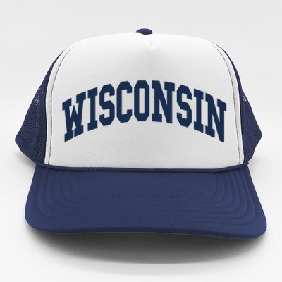 Wisconsin Throwback Design Classic Trucker Hat