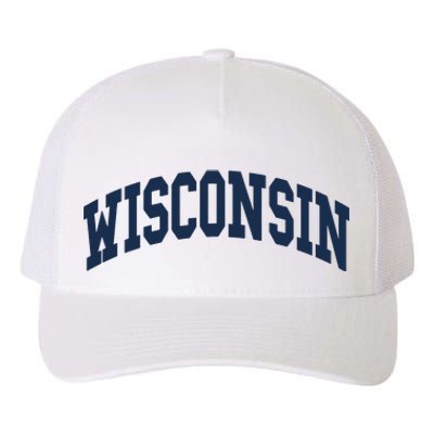 Wisconsin Throwback Design Classic Yupoong Adult 5-Panel Trucker Hat