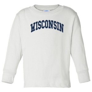 Wisconsin Throwback Design Classic Toddler Long Sleeve Shirt