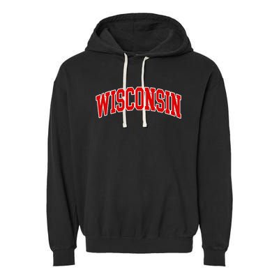 Wisconsin Throwback Design Classic Garment-Dyed Fleece Hoodie