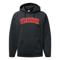 Wisconsin Throwback Design Classic Performance Fleece Hoodie