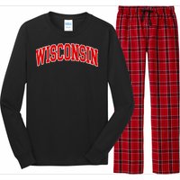 Wisconsin Throwback Design Classic Long Sleeve Pajama Set