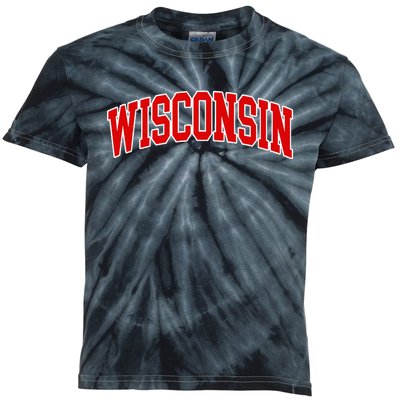 Wisconsin Throwback Design Classic Kids Tie-Dye T-Shirt